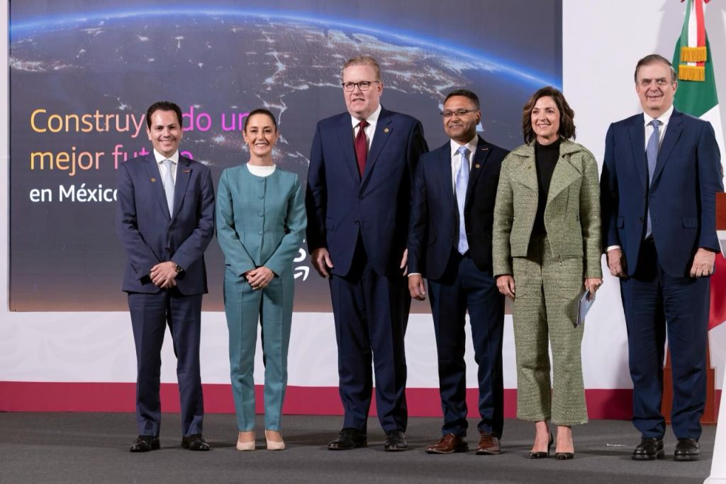 PRESIDENTA CLAUDIA SHEINBAUM ANUNCIA INVERSIÓN DE 5 MMDD DE AMAZON WEB SERVICES EN MÉXICO PARA CREAR REGIÓN DIGITAL EN QUERÉTARO