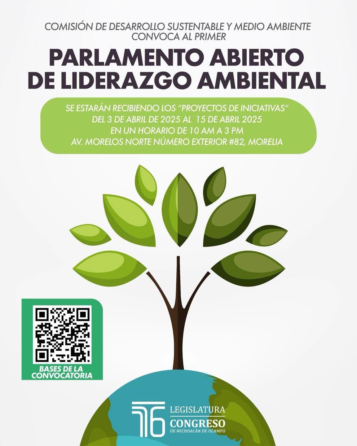 Grupo Parlamentario del Verde llama a participar en el Parlamento Abierto de Liderazgo Ambiental 2025