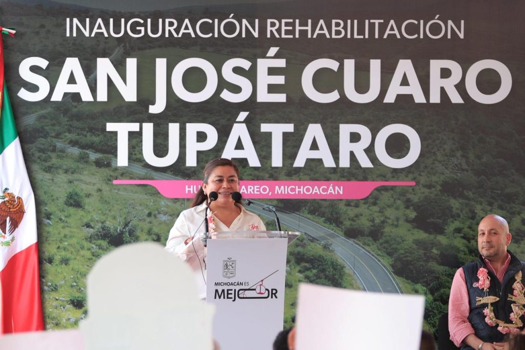 Rehabilitación de carretera en Huandacareo traerá beneficio social; Belinda Irurbide