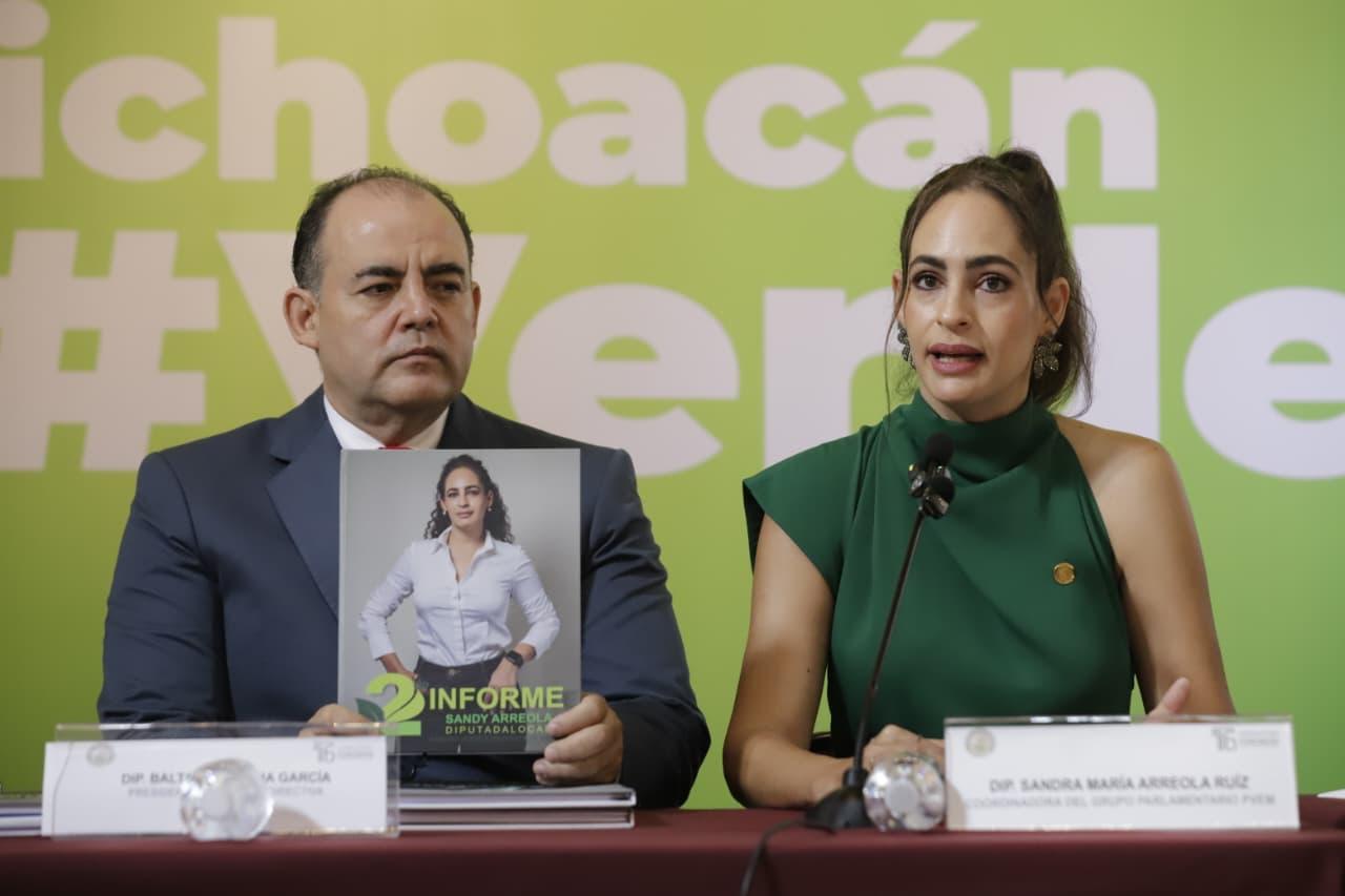 El Grupo Parlamentario del PVEM presentó su Segundo Informe de Actividades Legislativas en la 76 Legislatura.