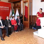 Adriana Campos Huirache reconoce a Guillermo Valencia en su Segundo Informe Legislativo